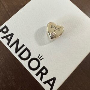 Authentic Retired Pandora wife love heart charm